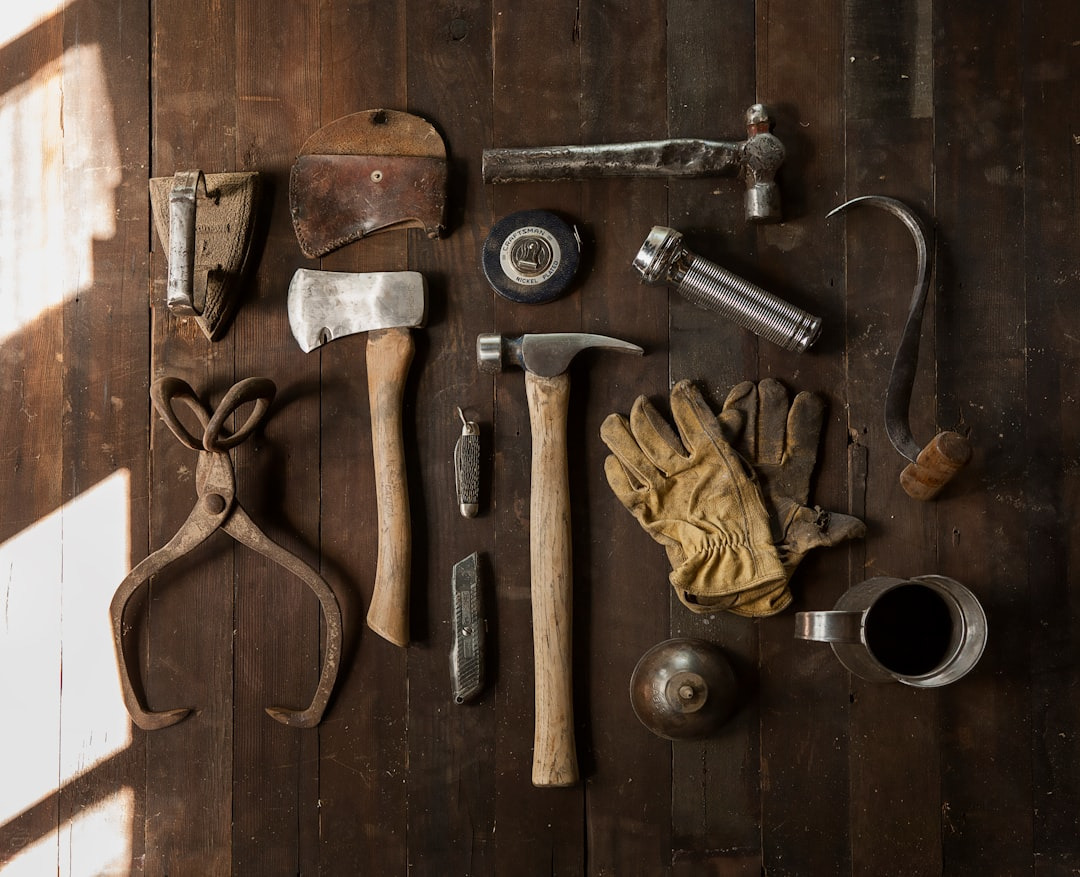 Picture of woodworking tools on a table